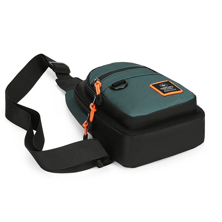 Bolso bandolera impermeable para hombre: ideal para senderismo, ciclismo y viajes.