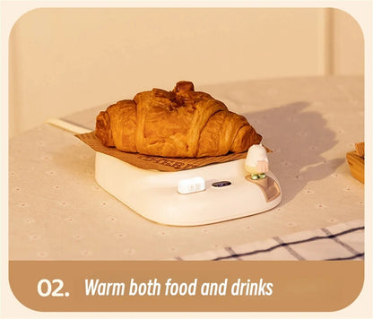 40W Tassenwärmer elektrisch - Getränkewärmer mit 4 Temperaturstufen für Kaffee, Tee & Milch