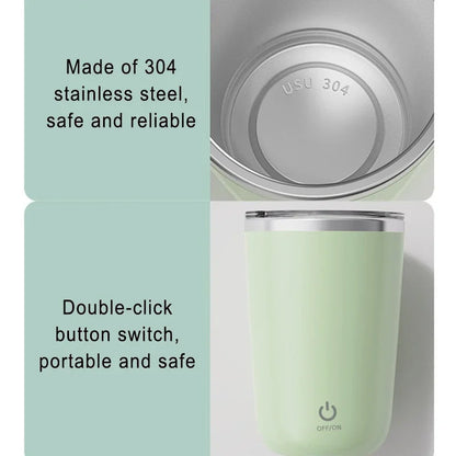 Electric Self-Stirring Coffee Mug 350ml – Automatic, Rechargeable &amp; Magnetic