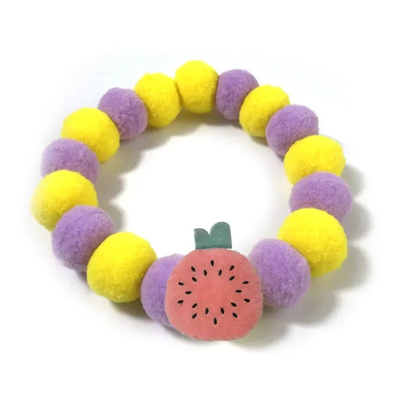 Dog Accessories Hair Ball Pet Collar Dog Necklace Cat Bib Cute Ball Pet Neckerchief for Photography Pet Collar Puppy Scarf