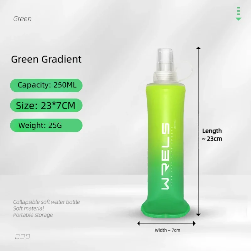 Botella plegable deportiva de TPU de 250 ml/500 ml - Ultraligera para correr, maratones y actividades al aire libre - 8 colores