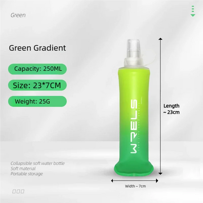 Botella plegable deportiva de TPU de 250 ml/500 ml - Ultraligera para correr, maratones y actividades al aire libre - 8 colores