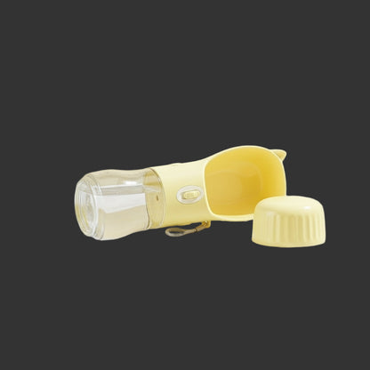 Portable dog water bottle with food reservoir | 250 ml water + 180 ml food | Outdoor bottle for dogs &amp; cats