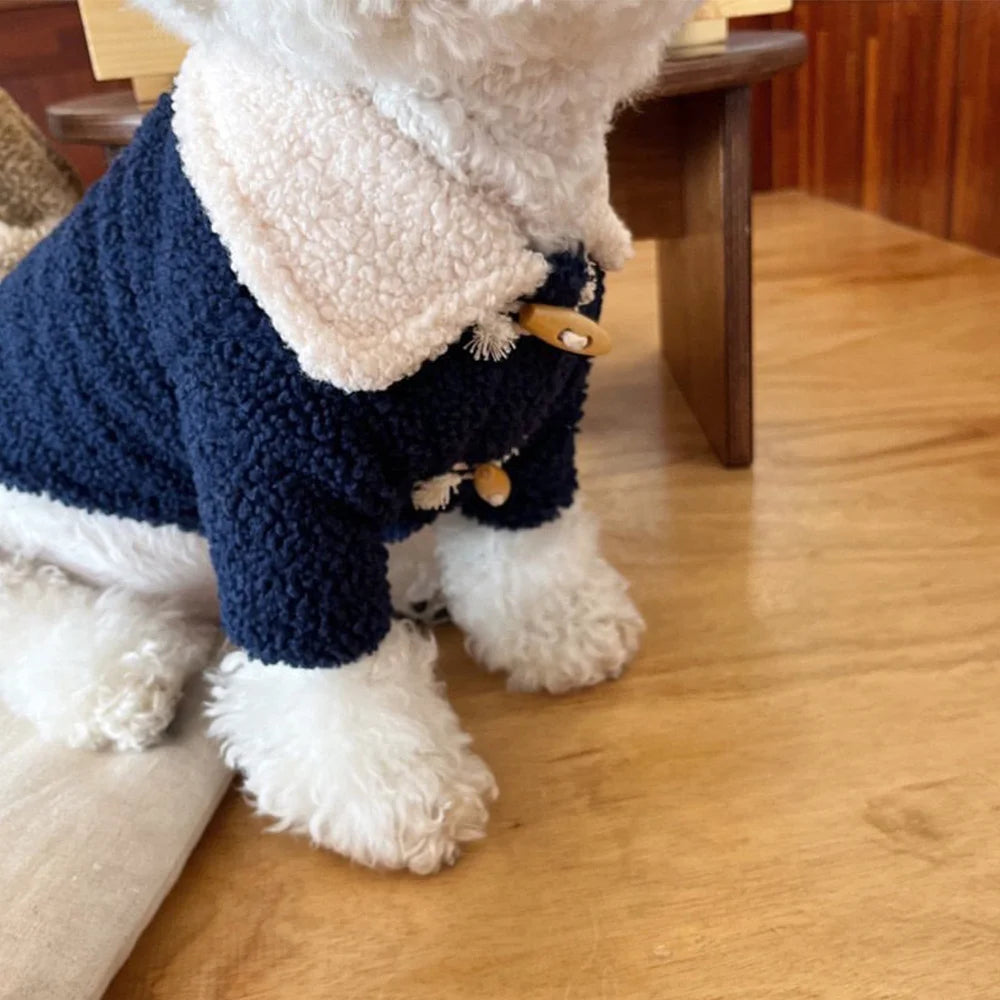 Wärmender Hundemantel mit Fellkragen – kuscheliger Wintermantel für kleine & mittelgroße Hunde