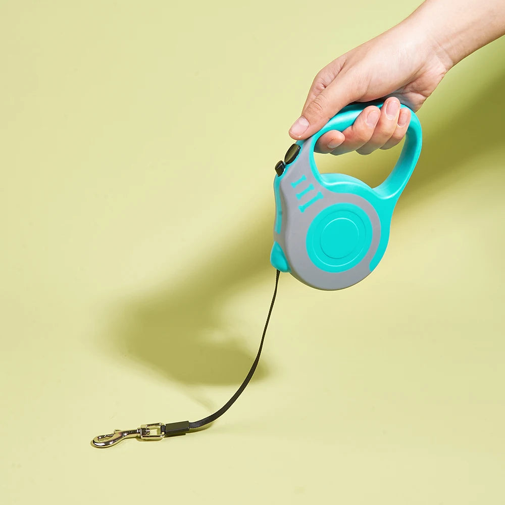 Retractable Nylon Dog Leash 3m/5m – Strong, Tangle-Free Lead for Small, Medium & Large Dogs