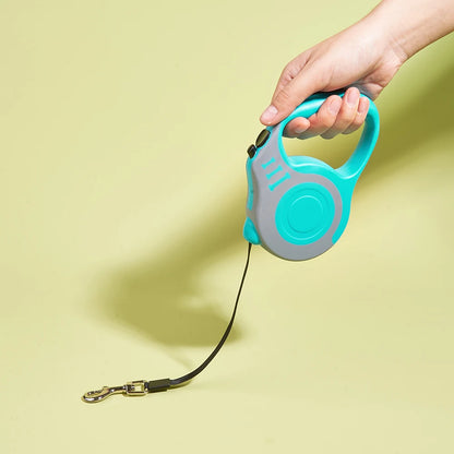 Retractable Nylon Dog Leash 3m/5m – Strong, Tangle-Free Lead for Small, Medium & Large Dogs