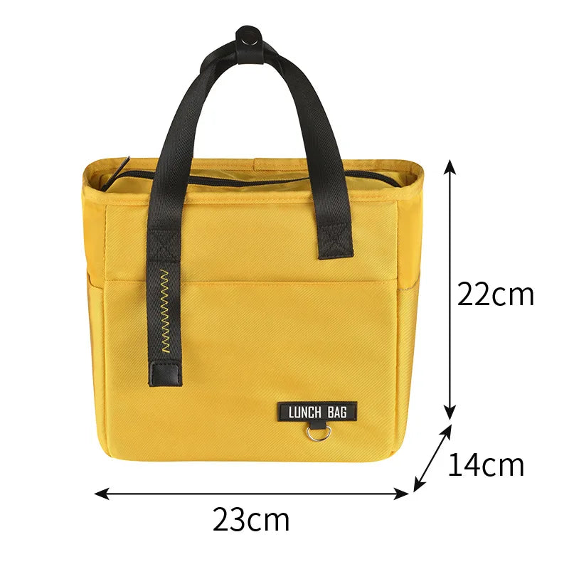 Bolsa térmica Bento para almuerzo, de gran capacidad, con cremallera, para mujer, ideal para viajes y picnic.