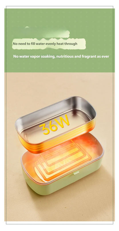 Electric stainless steel lunchbox - insulated food container for office &amp; on the go
