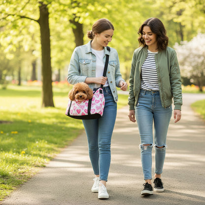 Portable Pet Sling Bag für Kleine Hunde & Katzen – Atmungsaktive Schultertasche mit Watermelon-Design