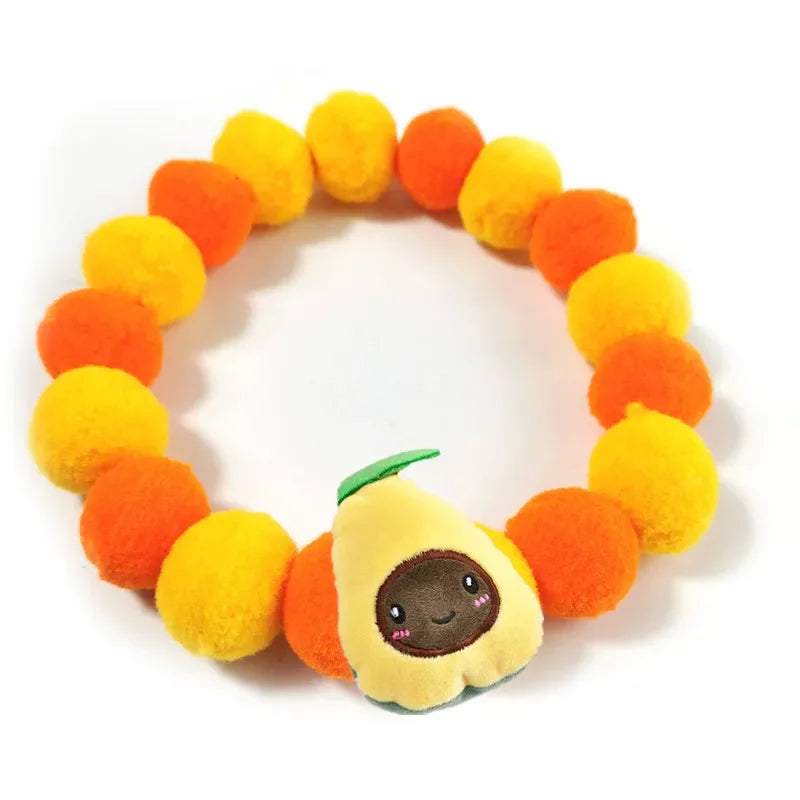 Dog Accessories Hair Ball Pet Collar Dog Necklace Cat Bib Cute Ball Pet Neckerchief for Photography Pet Collar Puppy Scarf