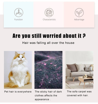 2-in-1 Tierhaarentferner Fusselrolle - Wiederverwendbar & Selbstreinigend für Kleidung & Möbel