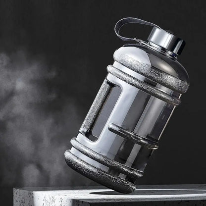 2L Sports Water Bottle - Large Drinking Bottle with Handle for Gym &amp; Training