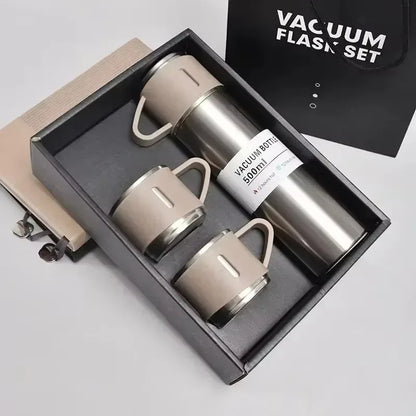 Termo de acero inoxidable de 500 ml con aislamiento al vacío para café y té.