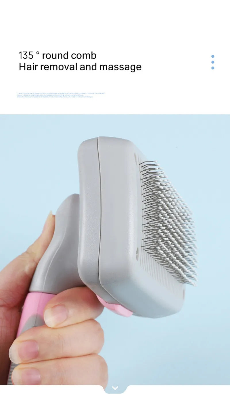 Selbstreinigende Haustierbürste – Edelstahlpflegebürste für Hunde & Katzen