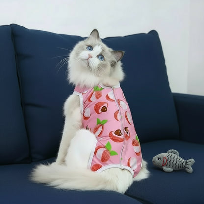 Anti-Leck-OP-Anzug für Hunde & Katzen – Bequemer Genesungsbody aus Baumwolle, atmungsaktiv und waschbar