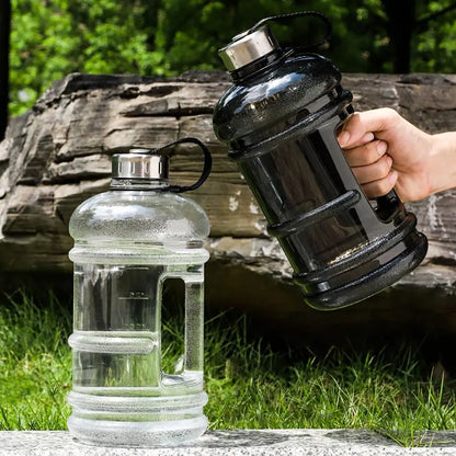 2L Sports Water Bottle - Large Drinking Bottle with Handle for Gym &amp; Training