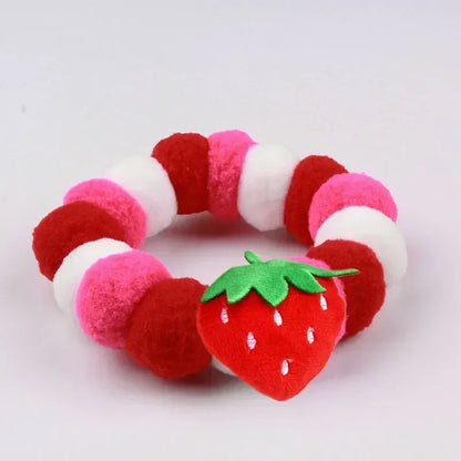 Dog Accessories Hair Ball Pet Collar Dog Necklace Cat Bib Cute Ball Pet Neckerchief for Photography Pet Collar Puppy Scarf