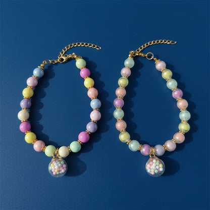 Buntes Perlen-Halsband für Hunde & Katzen – Handgefertigt, verstellbar & edles Design