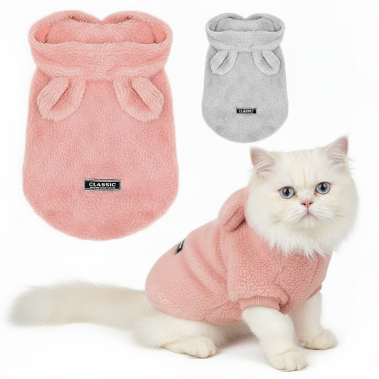 Warm Cat Clothes Winter Pet Puppy Kitten Coat Jacket For Small Medium Dogs Cats Chihuahua Yorkshire Clothing Costume Pink S-2XL