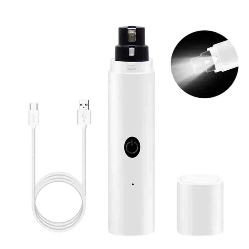 Elektrischer Krallenschneider für Hunde & Katzen - USB Aufladbar mit LED-Licht & Leise