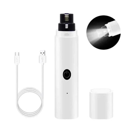 Elektrischer Krallenschneider für Hunde & Katzen - USB Aufladbar mit LED-Licht & Leise