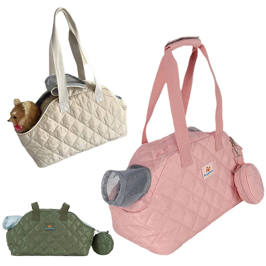 Bolso bandolera para mascotas pequeñas - Transpirable para perros y gatos de hasta 4 kg