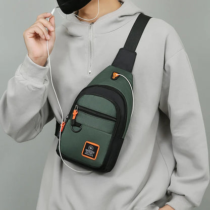 Bolso bandolera impermeable para hombre: ideal para senderismo, ciclismo y viajes.