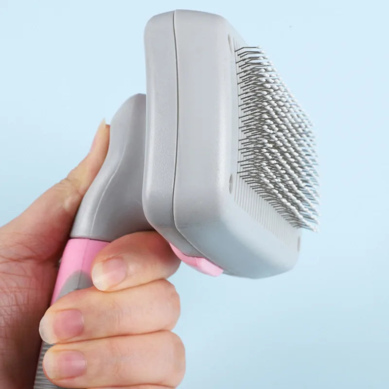 Selbstreinigende Haustierbürste – Edelstahlpflegebürste für Hunde & Katzen