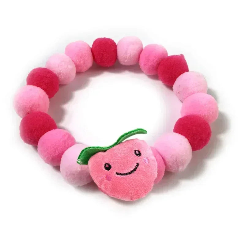 Dog Accessories Hair Ball Pet Collar Dog Necklace Cat Bib Cute Ball Pet Neckerchief for Photography Pet Collar Puppy Scarf