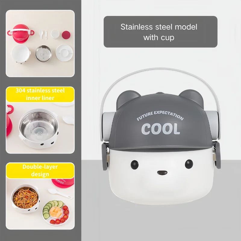 Lonchera de acero inoxidable 304 - A prueba de fugas y apta para microondas para la escuela