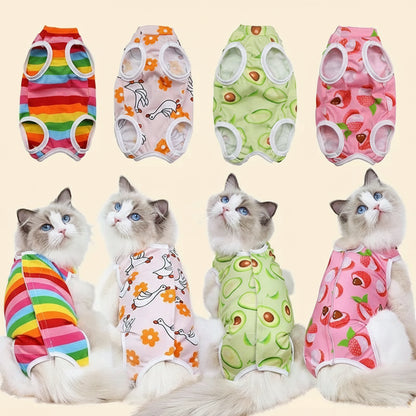 Anti-Leck-OP-Anzug für Hunde & Katzen – Bequemer Genesungsbody aus Baumwolle, atmungsaktiv und waschbar