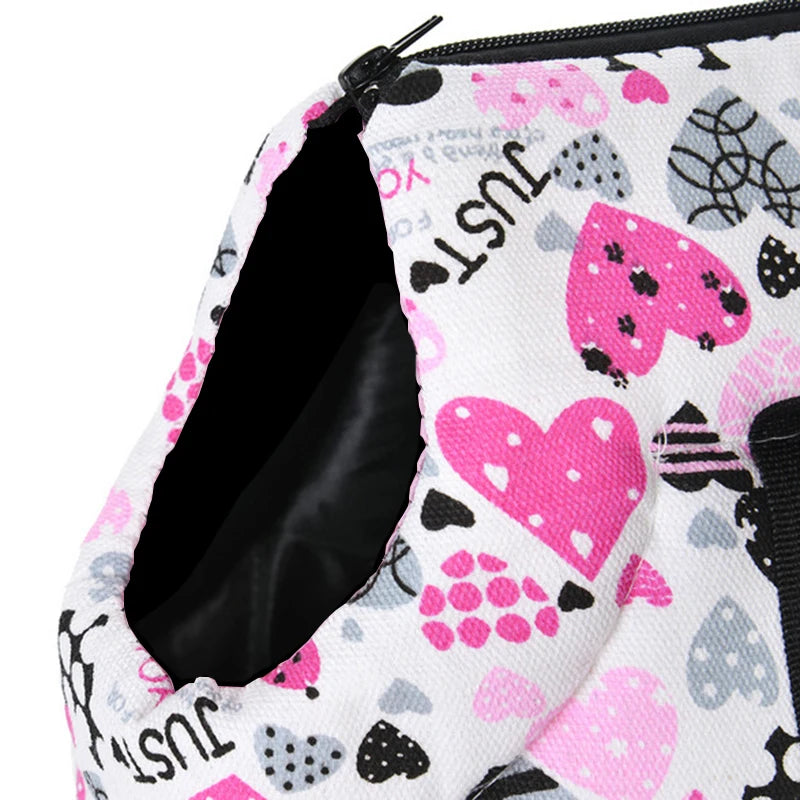 Portable Pet Sling Bag für Kleine Hunde & Katzen – Atmungsaktive Schultertasche mit Watermelon-Design