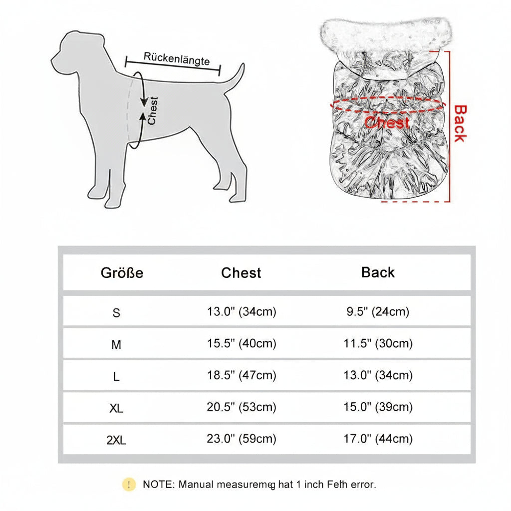 Warmer Wintermantel für kleine Hunde – winddicht, weich & mit Fellkragen