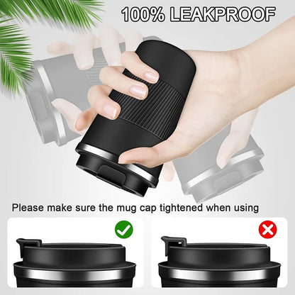 Stainless steel coffee mug 500ml to go – leak-proof &amp; insulated thermal mug