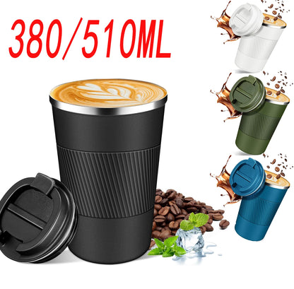 Stainless steel coffee mug 500ml to go – leak-proof &amp; insulated thermal mug