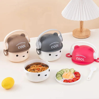 Lonchera de acero inoxidable 304 - A prueba de fugas y apta para microondas para la escuela