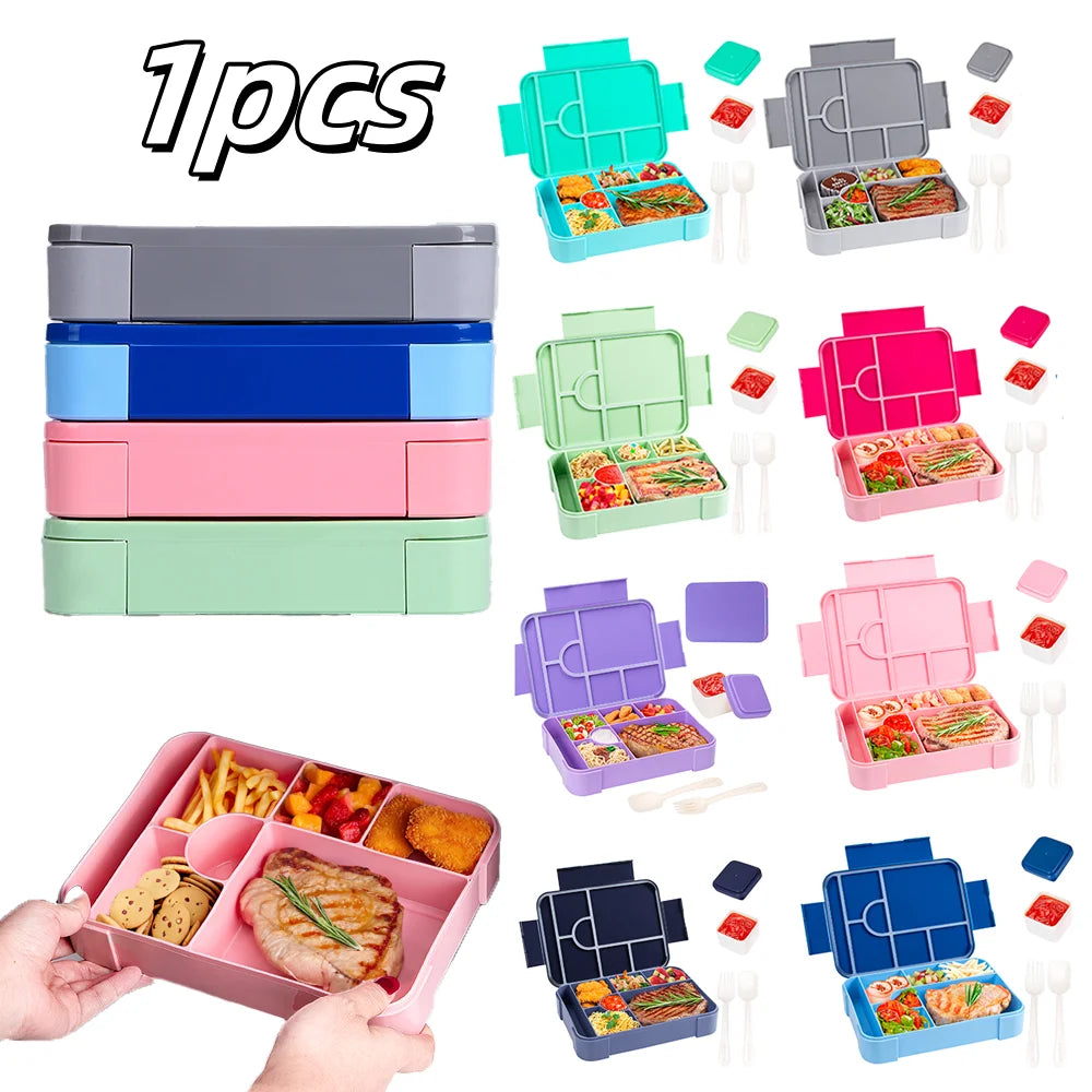 Fiambrera Bento de 1330 ml - A prueba de fugas con compartimentos para la oficina y la escuela