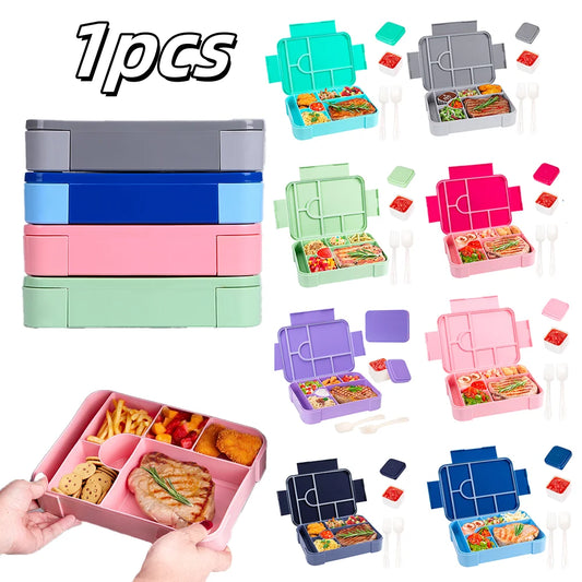 Fiambrera Bento de 1330 ml - A prueba de fugas con compartimentos para la oficina y la escuela