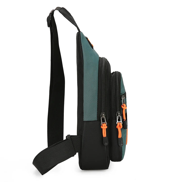 Bolso bandolera impermeable para hombre: ideal para senderismo, ciclismo y viajes.