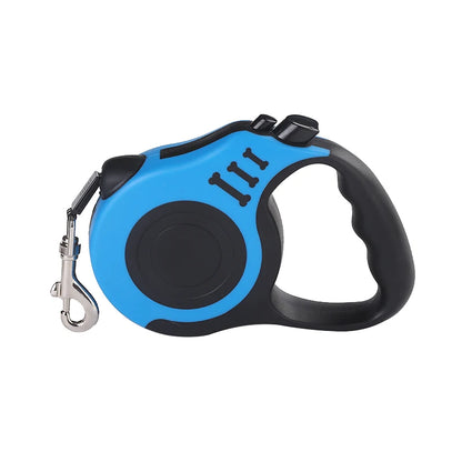 Retractable Nylon Dog Leash 3m/5m – Strong, Tangle-Free Lead for Small, Medium & Large Dogs