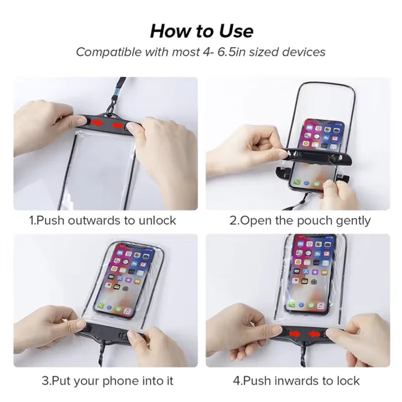 Waterproof phone case with airbag – Swimming &amp; Water Sports (iPhone/Samsung)