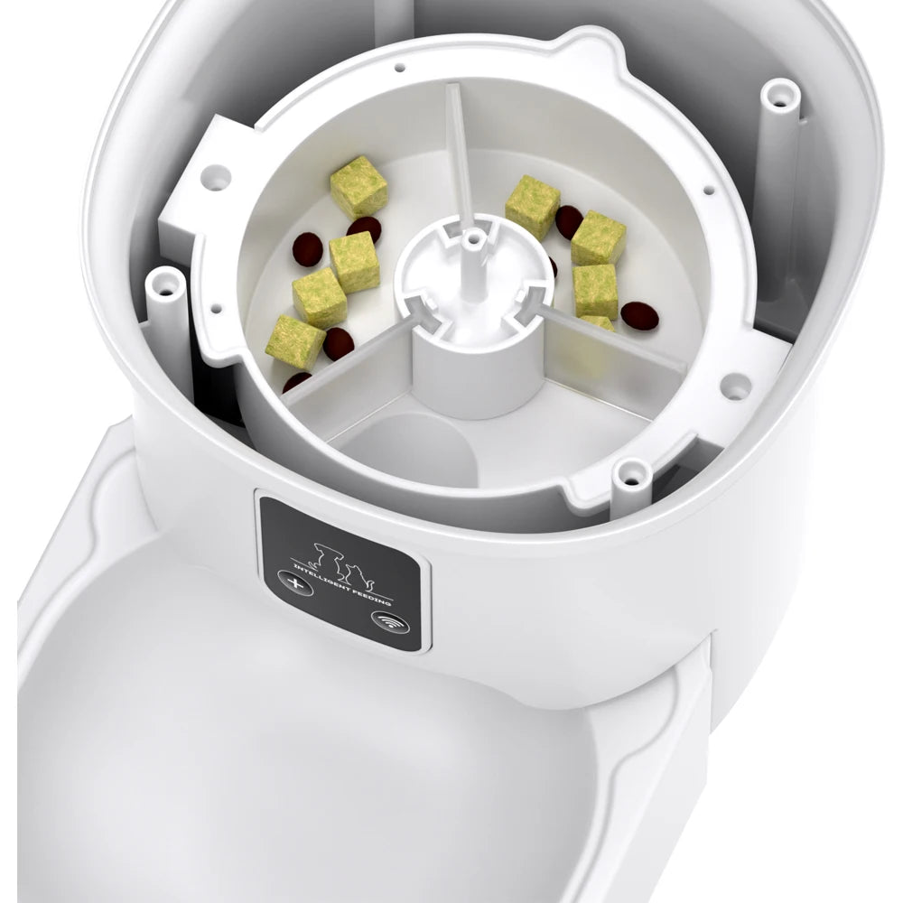 Comedero automático para mascotas de 4 l con wifi y cámara - Control por app para perros y gatos