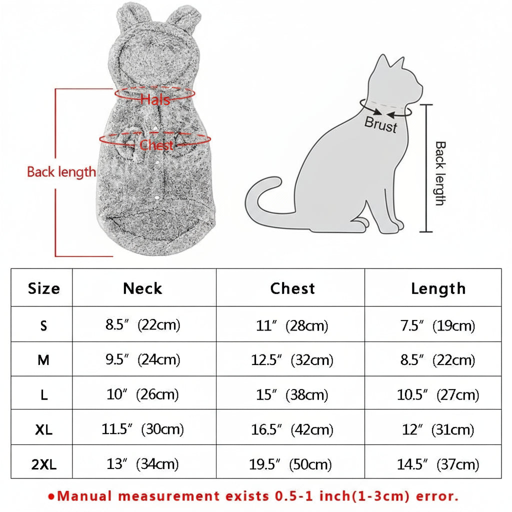 Warm Cat Clothes Winter Pet Puppy Kitten Coat Jacket For Small Medium Dogs Cats Chihuahua Yorkshire Clothing Costume Pink S-2XL