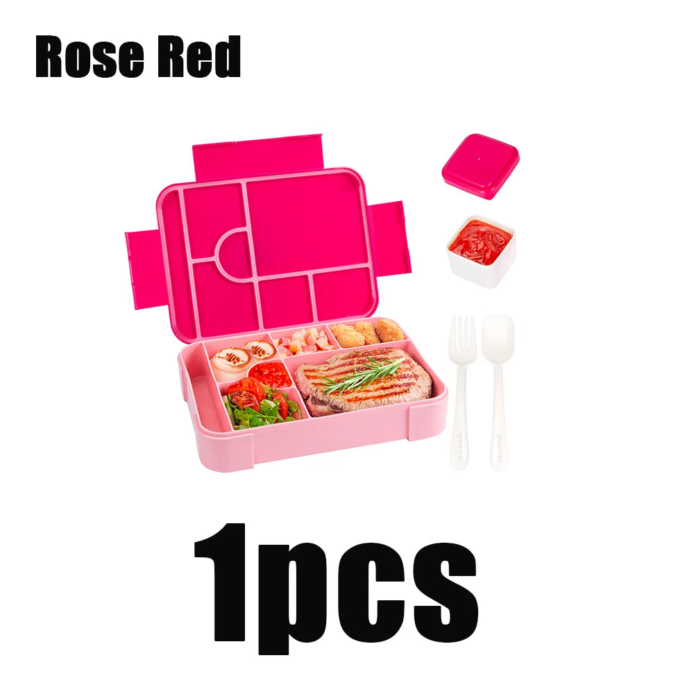 Fiambrera Bento de 1330 ml - A prueba de fugas con compartimentos para la oficina y la escuela