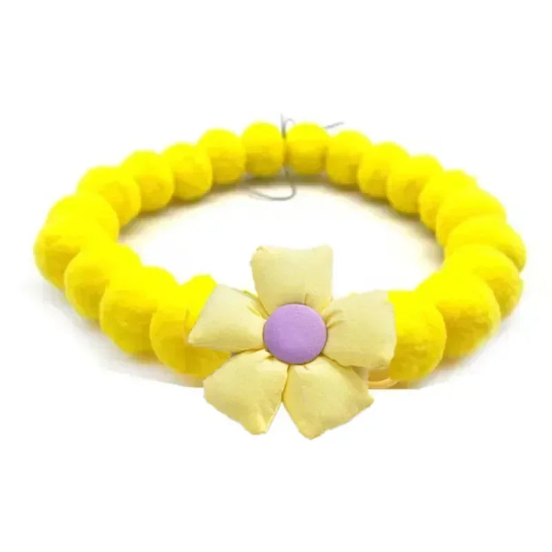 Dog Accessories Hair Ball Pet Collar Dog Necklace Cat Bib Cute Ball Pet Neckerchief for Photography Pet Collar Puppy Scarf