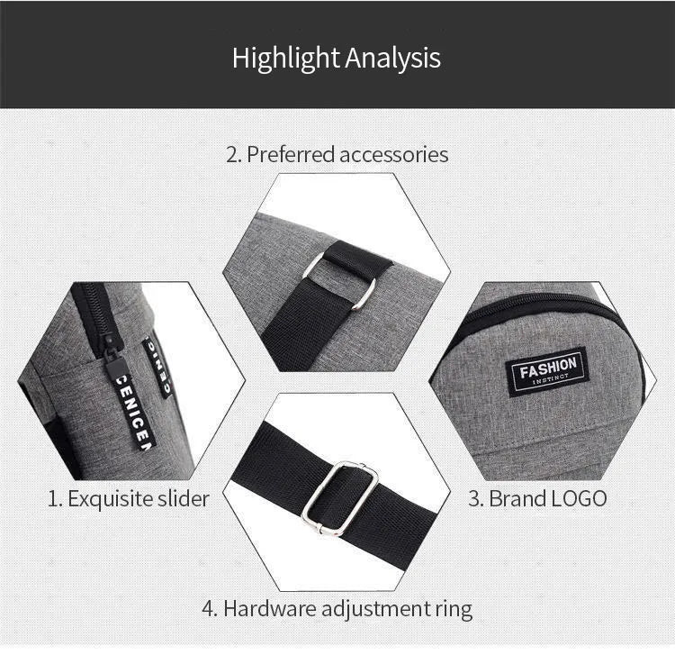 Wasserdichte Bauchtasche für Herren – Verstellbar für Sport, Wandern & Reisen