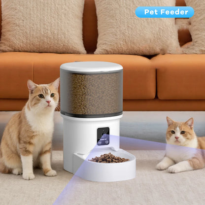 Comedero automático para mascotas de 4 l con wifi y cámara - Control por app para perros y gatos