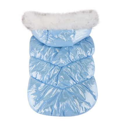 Warmer Wintermantel für kleine Hunde – winddicht, weich & mit Fellkragen