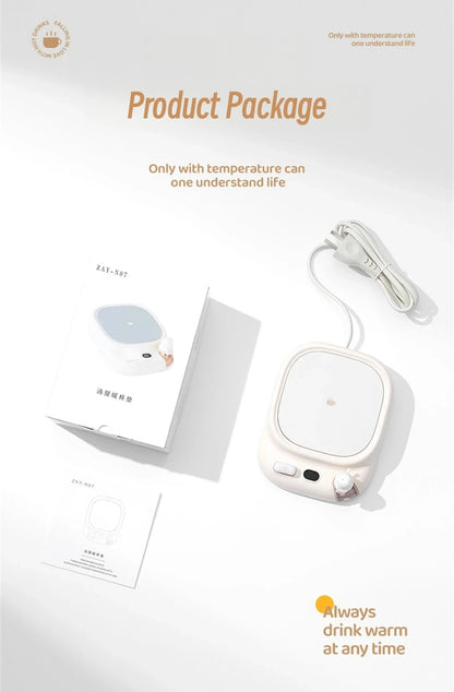 40W Tassenwärmer elektrisch - Getränkewärmer mit 4 Temperaturstufen für Kaffee, Tee & Milch