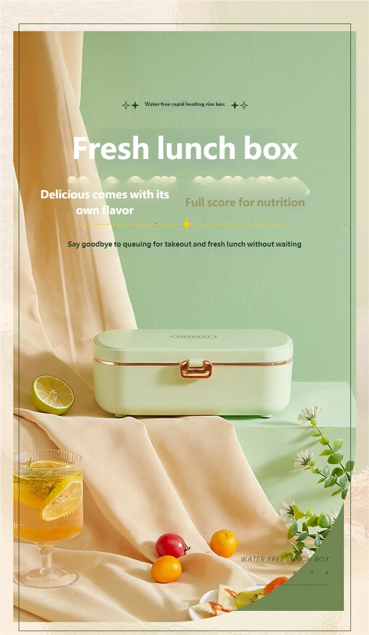 Electric stainless steel lunchbox - insulated food container for office &amp; on the go
